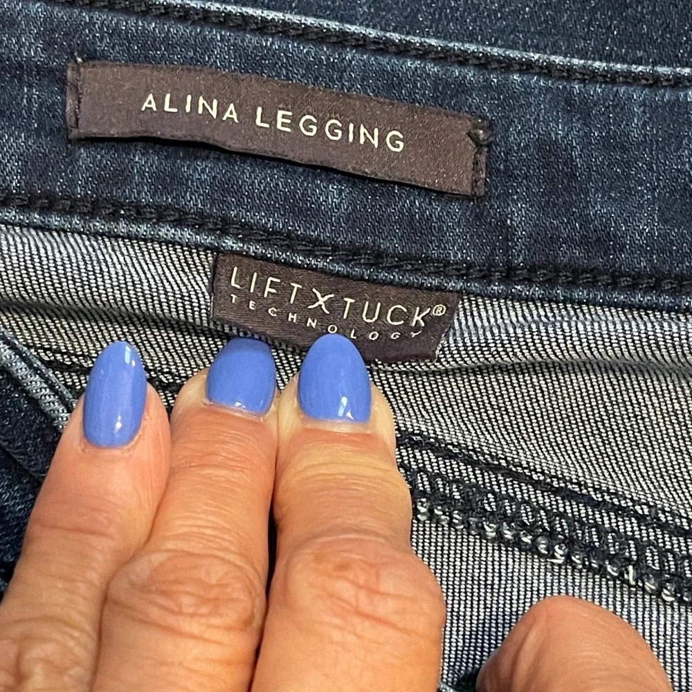 NYDJ Alina Legging Jeans Dark Wash Lift Tuck Technology Womens 16P Petite